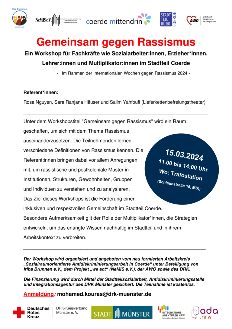 Workshop: Gemeinsam gegen Rassismus im Stadtteil Coerde